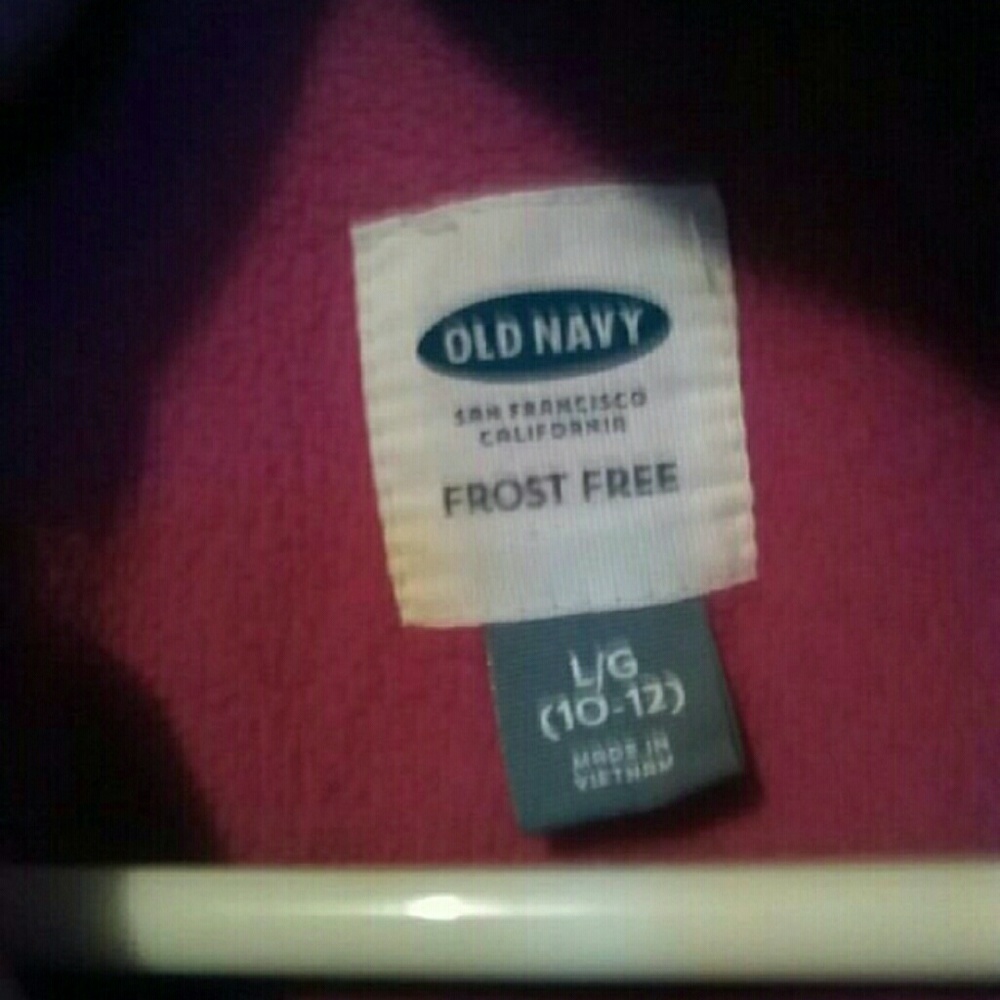 Old Navy pink puffer hooded coat#soft - Picture 2 of 4